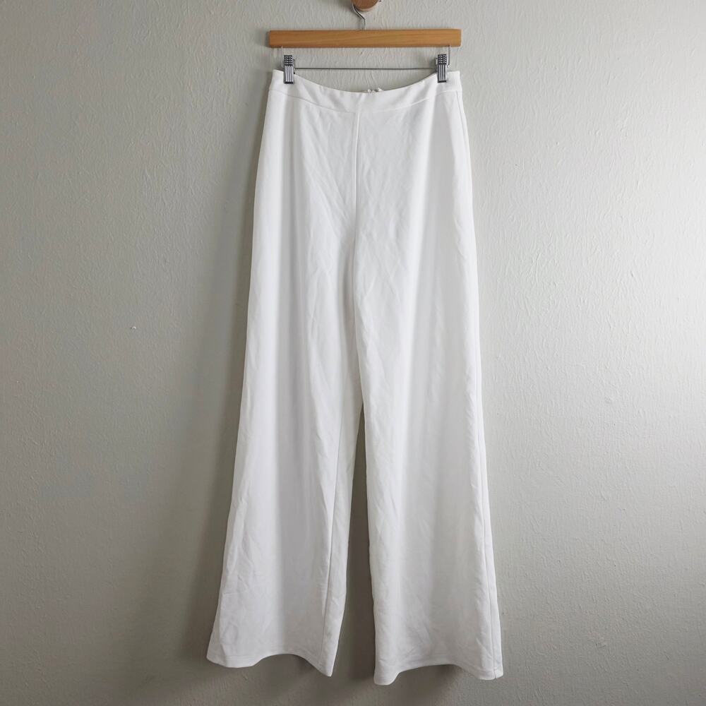 Lulus Enticing Endeavors White Two-Piece Jumpsuit - Wide Leg Bridal Set Size M - Picture 7 of 16